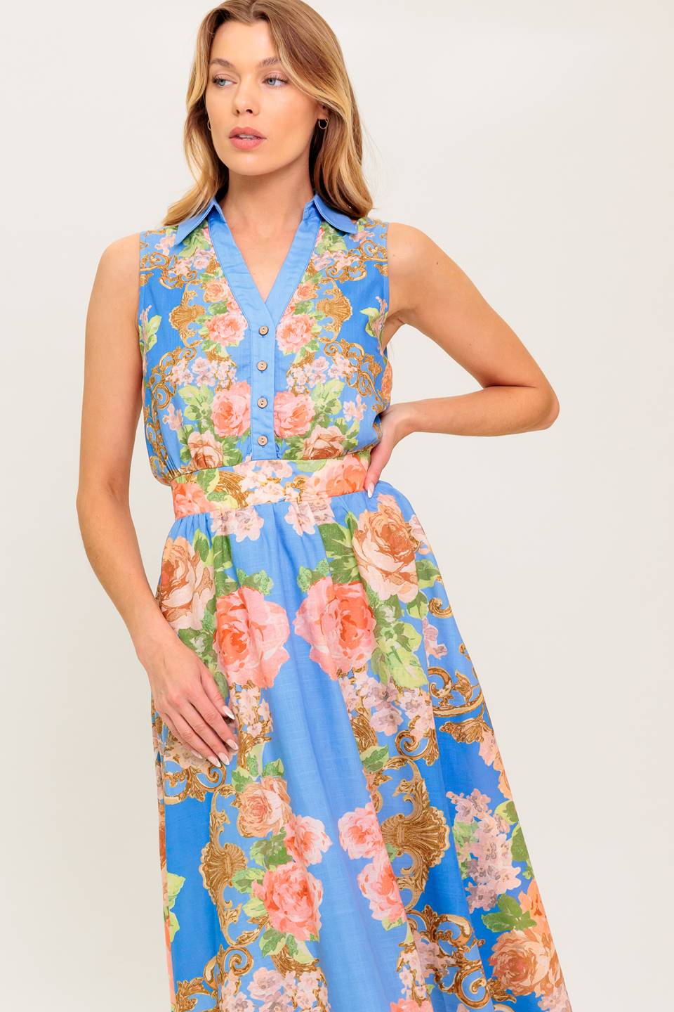 LOST IN A DREAM WOVEN MIDI DRESS Flying Tomato